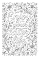 Free Retirement Quote Coloring Page - Floral Enjoy Your Later Life (Printable PDF)