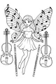 Free Fairy Coloring Page - Musical Wings Orchestra Scene (Printable PDF)