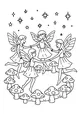 Free Fairy Coloring Page - Moonlit Ring Dance Under the Stars (Printable PDF)