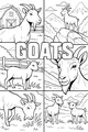 Free Goat Coloring Page - Busy Day With the Goat Family (Printable PDF)