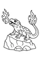 Free Fire Salamander Coloring Page - Spotted Flame Lizard on Rock (Printable PDF)