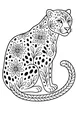 Free Cheetah Coloring Page - Flower-Spotted Wild Cat in Nature (Printable PDF)