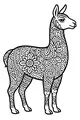 Free Llama Coloring Page - Intricate Floral Pattern Design (Printable PDF)
