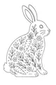 Free Rabbit Coloring Page - Garden Bunny Filled With Carrots (Printable PDF)