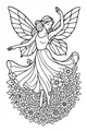 Free Fairy Coloring Page - Dancing Girl on Floral Mandala (Printable PDF)