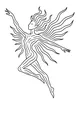Free Fairy Coloring Page - Flying Fairy With Flowing Hair (Printable PDF)