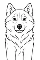 Free Dog Coloring Page - Fluffy Pup With Upright Ears (Printable PDF)