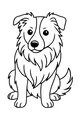 Free Dog Coloring Page - Fluffy Puppy With Curvy Tail (Printable PDF)
