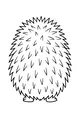 Free Hedgehog Coloring Page - Round Spiky Back View (Printable PDF)