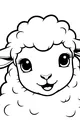 Free Sheep Coloring Page - Smiling Lamb With Fluffy Wool (Printable PDF)