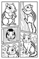 Free Chipmunk Coloring Page - Busy Forest Adventure in Five Panels (Printable PDF)