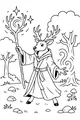 Free Deer Wizard Coloring Page - Magical Forest Adventure (Printable PDF)