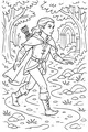 Free Elf Coloring Page - Scout on Winding Forest Path (Printable PDF)