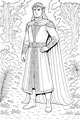 Free Elf Prince Coloring Page - Guardian of the Whispering Woods (Printable PDF)