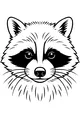 Free Raccoon Coloring Page - Cute Masked Face Close-Up (Printable PDF)