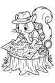 Free Squirrel Coloring Page - Explorer With Treasure Map (Printable PDF)