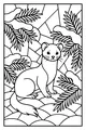 Free Weasel Coloring Page - Forest Weasel in Snowy Pines (Printable PDF)