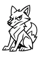 Free Fox Coloring Page - Cute Cartoon Fox Sitting Upright (Printable PDF)