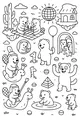 Free Bear Coloring Page - Picnic Playground Adventure (Printable PDF)