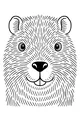 Free Beaver Coloring Page - Cute Close-Up Face Portrait (Printable PDF)