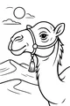 Free Camel Coloring Page - Sunny Desert With Sand Dunes (Printable PDF)