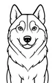 Free Dog Coloring Page - Fluffy Sitting Pup With Big Nose (Printable PDF)