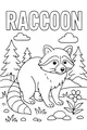 Free Raccoon Coloring Page - Forest Friend With Stripy Tail (Printable PDF)