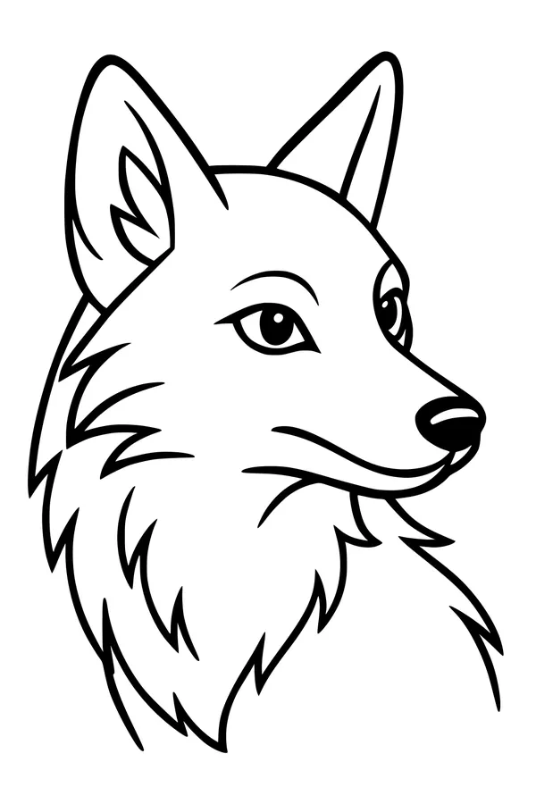 Free Fox Coloring Page - Forest Friend Portrait (Printable PDF)