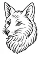 Free Fox Coloring Page - Fluffy Fox Head Portrait (Printable PDF)