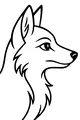 Free Fox Coloring Page - Forest Fox Head in Profile (Printable PDF)