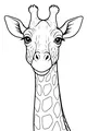 Free Giraffe Coloring Page - Smiling Long-Necked Giraffe Face (Printable PDF)