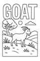 Free Goat Coloring Page - Bearded Billy on Sunny Hillside (Printable PDF)