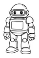 Free Robot Coloring Page - Friendly Buddy Bot With Big Boots (Printable PDF)