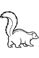 Free Skunk Coloring Page - Cute Forest Skunk With Fluffy Tail (Printable PDF)
