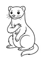 Free Weasel Coloring Page - Cute Weasel Sitting Upright (Printable PDF)
