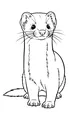 Free Weasel Coloring Page - Watchful Weasel With Bushy Tail (Printable PDF)