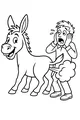 Free Donkey Coloring Page - Silly Fart Surprise With Shocked Boy (Printable PDF)