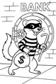 Free Ferret Coloring Page - Masked Bank Heist Adventure (Printable PDF)