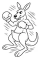 Free Kangaroo Coloring Page - Cartoon Boxing Pose With Energetic Movement (Printable PDF)