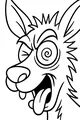 Free Kangaroo Coloring Page - Silly Cartoon Face With Spiral Eye (Printable PDF)