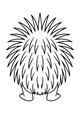 Free Porcupine Coloring Page - Funny Spiky Back View (Printable PDF)