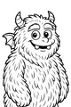 Free Monster Coloring Page - Friendly Furry Creature With Bat Wings (Printable PDF)