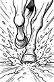 Free Horse Coloring Page - Thundering Hooves on Dusty Trail (Printable PDF)