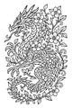 Free Dragon Coloring Page - Garden Dragon With Blooming Flowers (Printable PDF)
