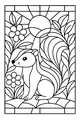 Free Skunk Coloring Page - Sunrise Garden Scene (Printable PDF)