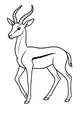Free Gazelle Antelope Coloring Page - Young Gazelle on a Sunny Stroll (Printable PDF)
