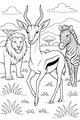 Free Gazelle Coloring Page - Savanna Friends in the Grasslands (Printable PDF)