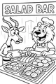 Free Gazelle Coloring Page - Nervous Gazelle at Lion Salad Bar (Printable PDF)