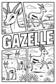 Free Gazelle Coloring Page - Gazelle Parade on the African Grasslands (Printable PDF)