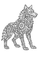 Free Wolf Coloring Page - Robotic Gearheart Wolf Side View (Printable PDF)
